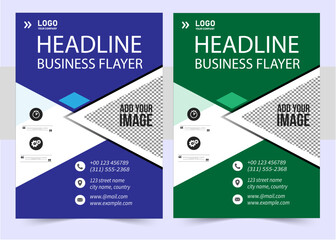 Creative business webinar conference flyer design template, annual business event strategies workshop poster