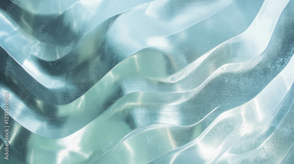 Poster Abstract embossed metal background with flowing patterns for modern design