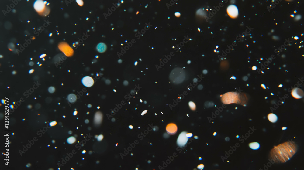 Poster dynamic background with falling sesame seeds