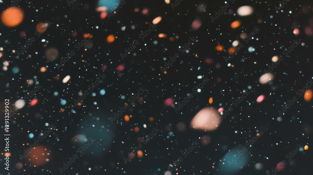 Poster vibrant background of falling abstract particles for creative design