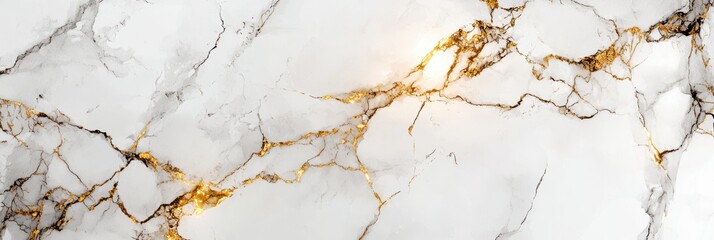 3d background minimalistic mockup with space for text, polished marble with elegant golden veining