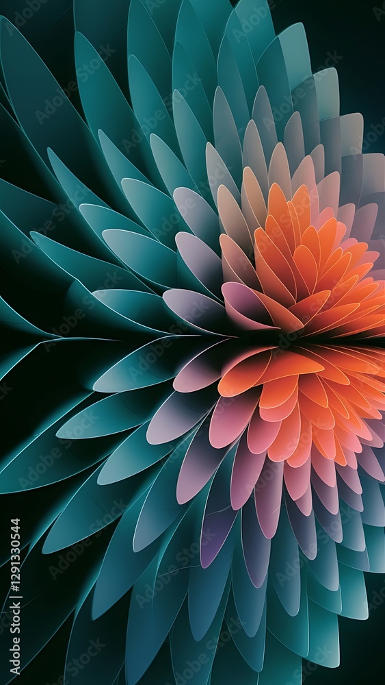 Leinwandbilder Gradient circles with shadows vector techno abstract background modern overlapping forms wallpaper background design template