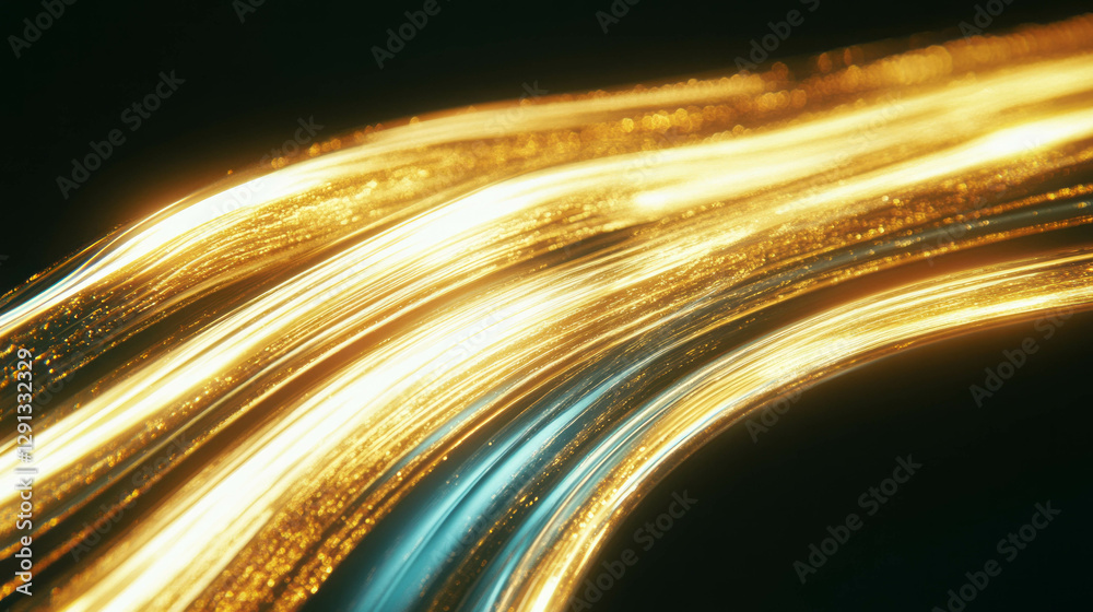 Poster golden light rays abstract background for festive and luxurious design