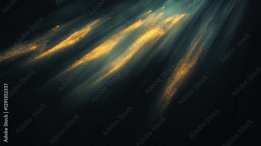 Poster radiant golden light rays in motion for elegant background design