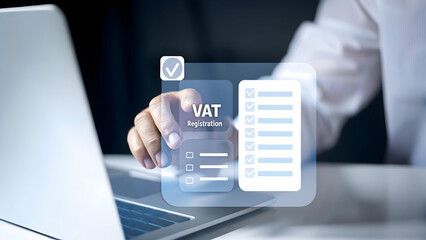 Hand Interacting with Holographic Device to View Upcoming Tax Filing Deadlines: Key Dates Highlighted in a Minimalist Photo Stock Concept with Empty Space