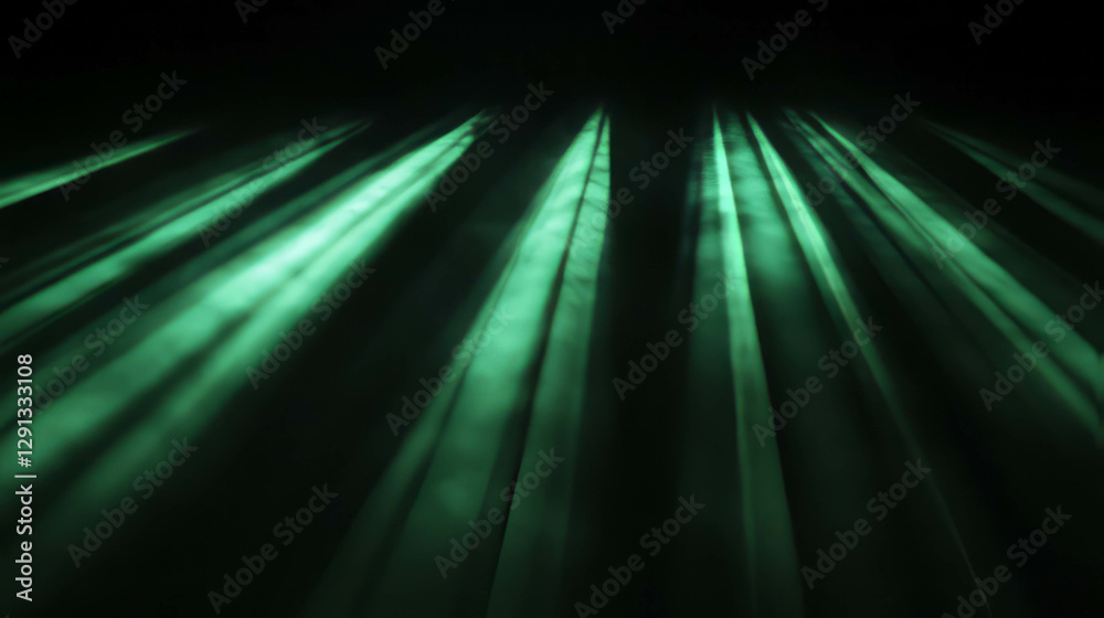 Poster Mint light rays creating abstract radiant background for design and creativity