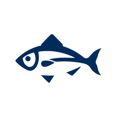 Obraz premium Fish Logo Design Silhouette Vector Illustration On a White Background