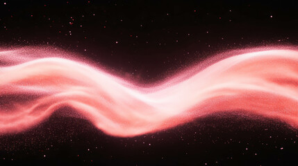 Obraz premium Ethereal pink dust motes floating in cosmic wave background for digital design