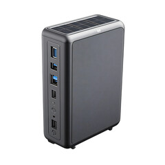 Obraz premium High Performance Portable Power Station with Solar Isolated on Transparent Background