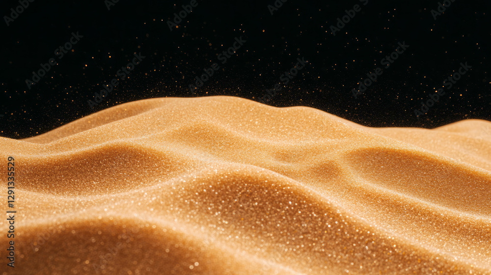 Poster abstract background of miniature sand dunes with sparkling granules for design and decoration