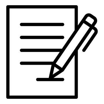 Contract icon. Vector line icon