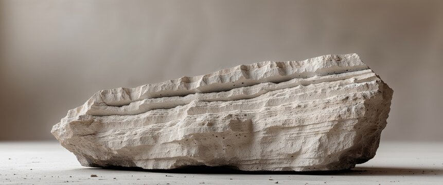 Observation of a German limestone quarry sedimentary rock.