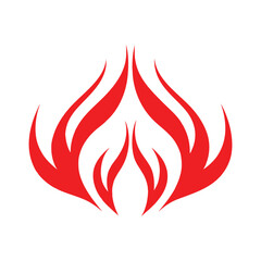 Stylized Fire and Wings Logo Design.