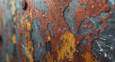 Rusty metal texture background for industrial designs or grunge themes.