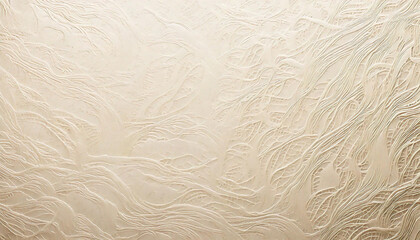 Obraz premium Classic Japanese washi paper with intricate natural fibers and a soft off-white texture