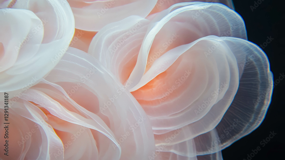 Poster Abstract background of floating sliced onions for culinary design