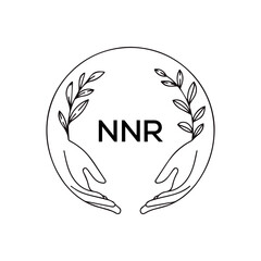NNR creative minimalist letter logo.