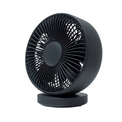 Modern Minimalist Tabletop Fan Isolated on Transparent Background