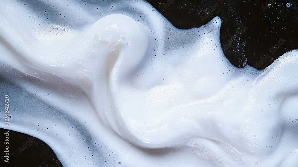 Aufkleber Abstract foam texture on dark backdrop for artistic design and background usage