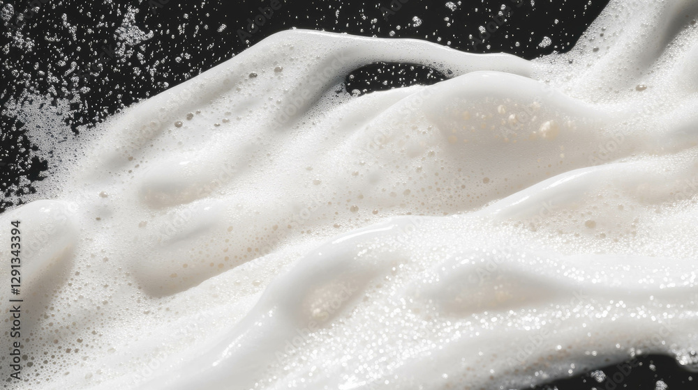 Poster clean foam smeared background for hygienic and fresh design concepts