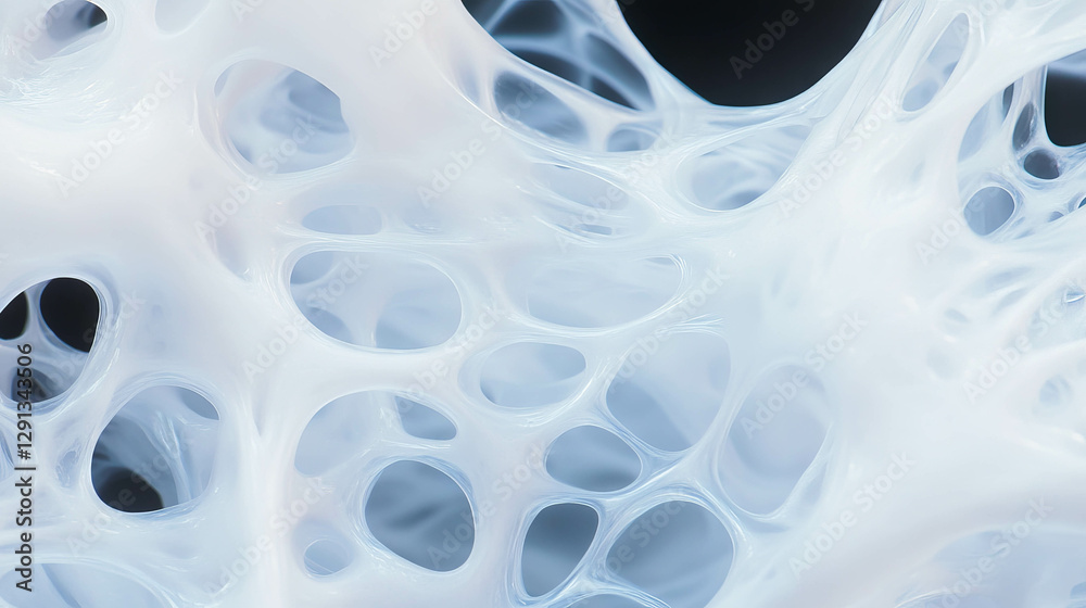 Poster Abstract foam smears creating complex network texture for modern design