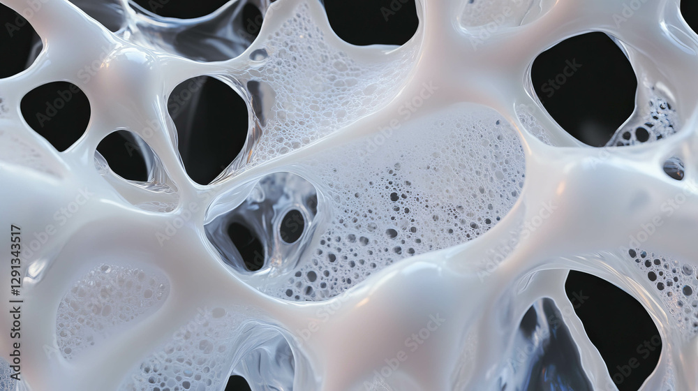Leinwandbilder Abstract foam texture creating a complex network for design and artistic backgrounds