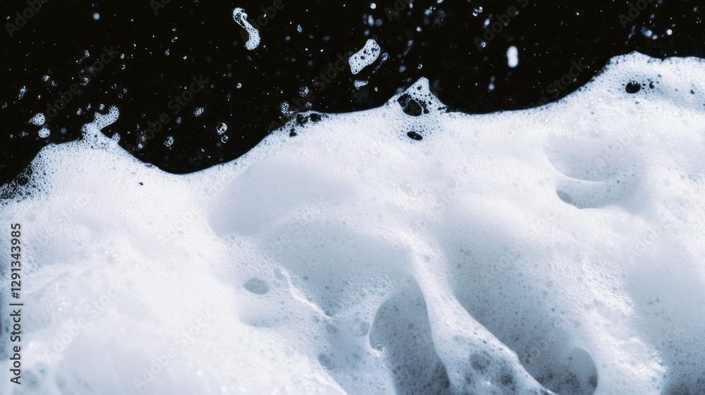 Poster Abstract foam smears creating dynamic flowing background for artistic design projects
