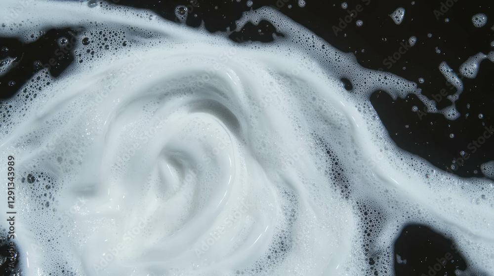 Poster Abstract foam swirl pattern with vortex design for background and texture