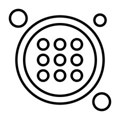 Apps Button Outline Style Icon Design