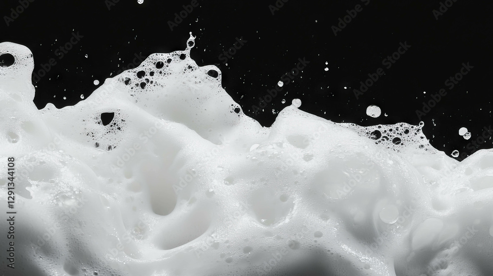 Leinwandbilder abstract flowing foam texture with dynamic white smeared background