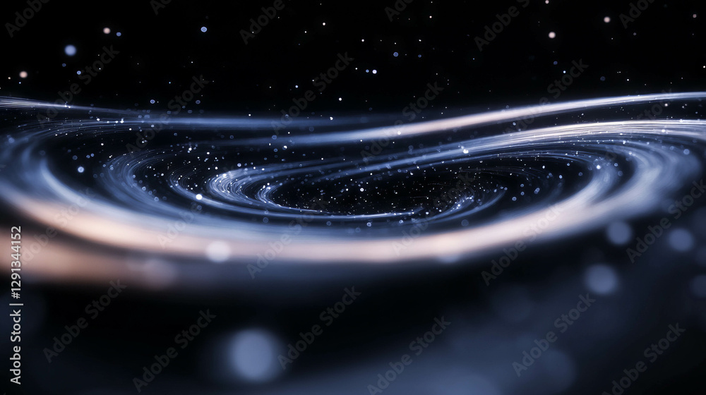 Poster Abstract swirling foam on dark background for design projects