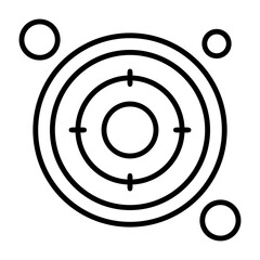 Tracker Button Outline Style Icon Design