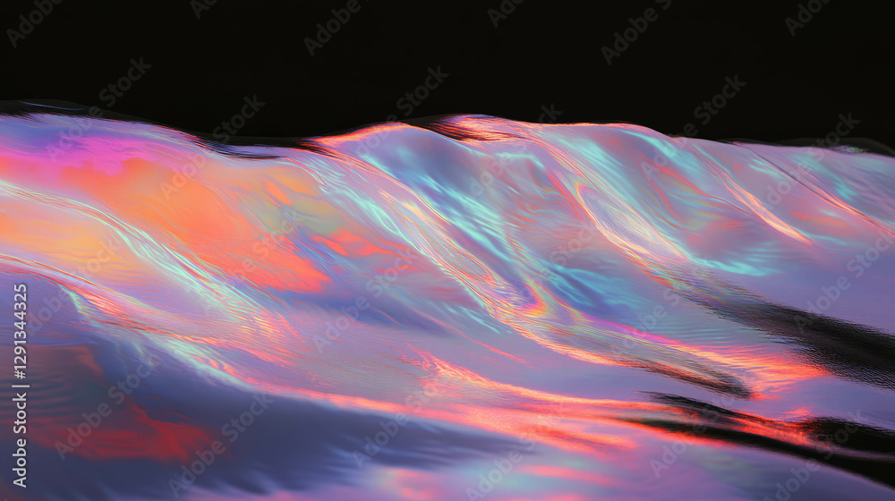 Aufkleber abstract foam smears on glass with distorted reflections for creative design