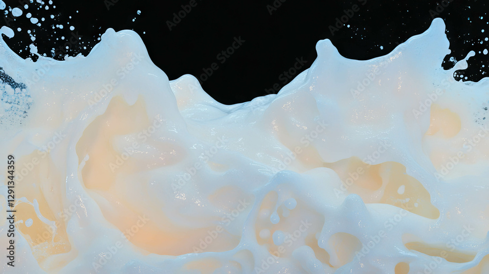 Poster Abstract foam patterns on water surface