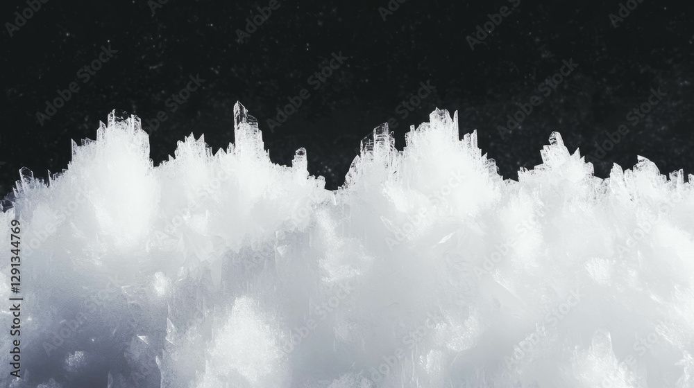 Poster abstract texture with foam and ice crystals for winter design