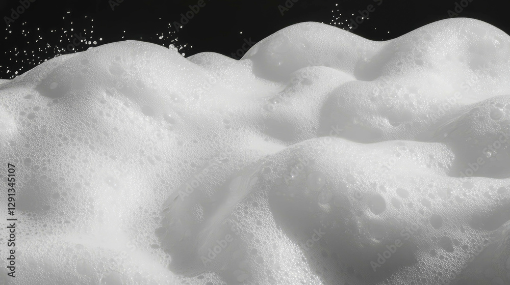 Poster bubbly foam texture with reflected light for background and design