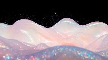 Iridescent foam texture with sparkling highlights for creative design