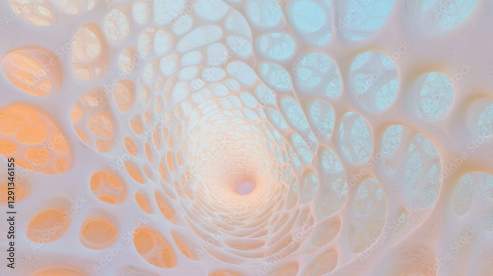 Poster Abstract geometric background with fractal patterns for creative design projects