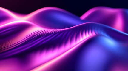 Abstract and glowing wave forms are displayed in multiple colors