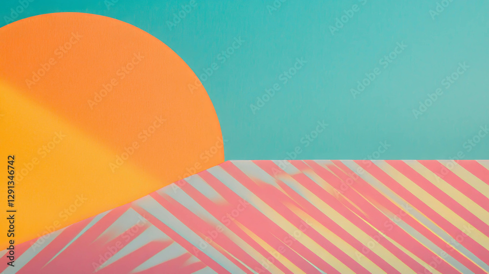 Poster vibrant geometric abstract background with contrasting shapes for design projects