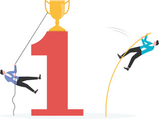 Businessmen run the business, take the company to the top in the market, beat the competitors to the 1st place.
