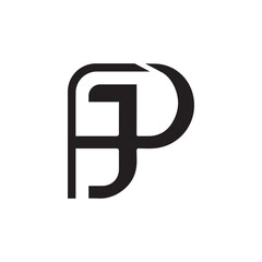 Obraz premium Abstract Minimalist Letters H,J,P Logo Design
