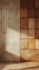 A photograph of a color palette featuring various shades of beige and brown
