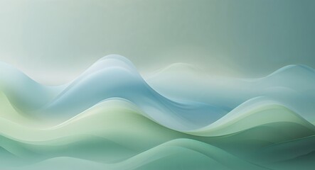 Obraz premium Impressionist Abstract Landscape Soft Blue Green Gradient Soft Lighting Background.
