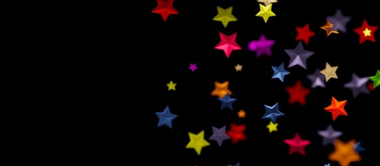 XMAS stars background, sparkle lights confetti falling. magic shining Flying christmas stars on night