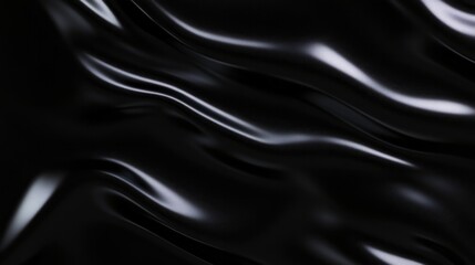 Fototapeta premium Smooth black waves create mesmerizing abstract pattern with eleg