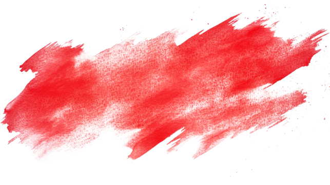 Bold red watercolor strokes create an expressive abstract artwork in vibrant hues