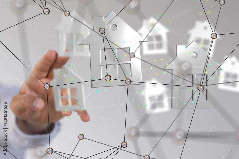 Poster iot home telecommunication network and wireless mobile internet