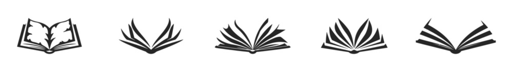 Book icons collection. Literature book icons set. Various Books Icon Set. Isolated on white background.