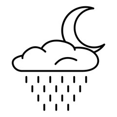 Rainy Night icon in outline style